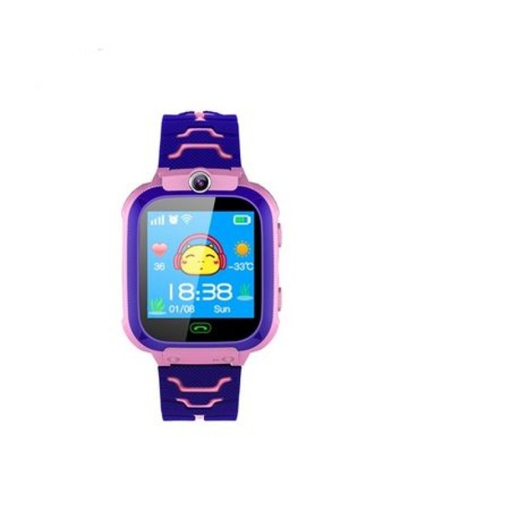 Детски смарт часовник – телефон BeSmart DS39, GPS, Камера, Игри, SIM, розов