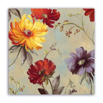 Tablou Canvas - Floral, Vintage, Gerbera, 100 x 100 cm Tablou Canvas - Floral, Vintage, Gerbera, 100 x 100 cm
