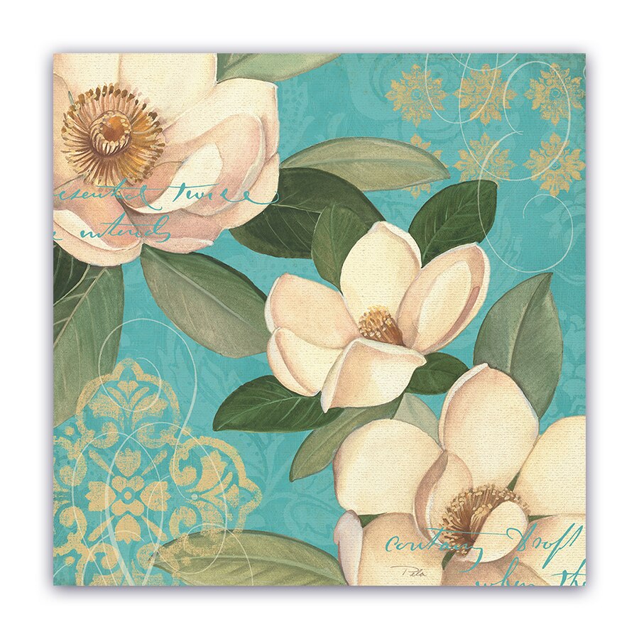 Tablou Canvas - Floral, Nufar, Vintage, 80 x 80 cm