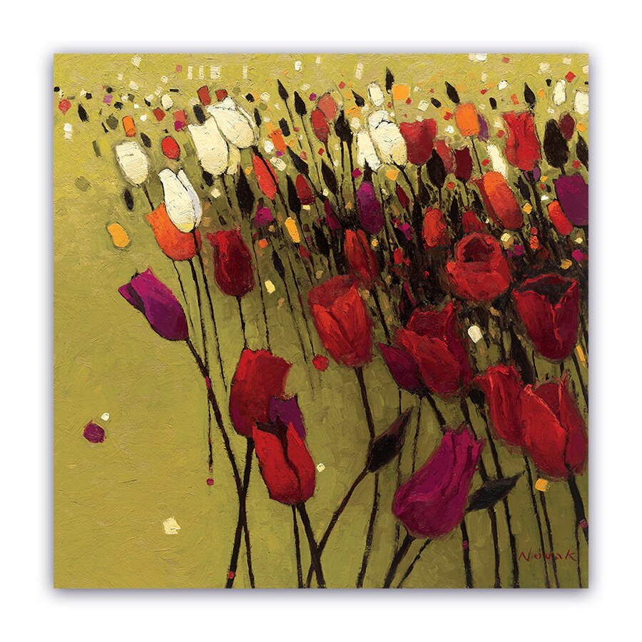 Tablou Canvas -Lalele, Vintage, 80 x 80 cm