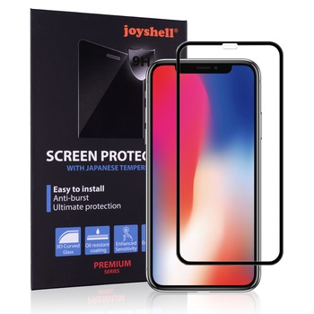 Folie sticla 3D anti-praf Joyshell, Apple iPhone 11 Pro, Full Cover, negru Folie sticla 3D anti-praf Joyshell, Apple iPhone 11 Pro, Full Cover, negru