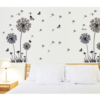 Sticker decorativ, Flower black 165 cm, 79STK Sticker decorativ, Flower black 165 cm, 79STK