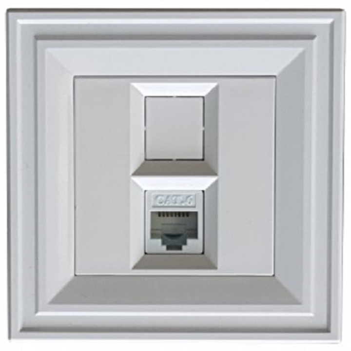 Компютърна розетка LB Light CLASSIC Cat.6 RJ45, бял