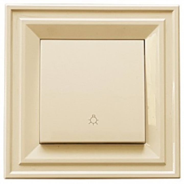 Стълбищен бутон LB Light CLASSIC 10А, 250V, крем