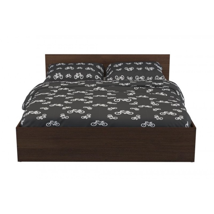 Pietro II NEW Kétszemélyes ágykeret 160x200, ágyráccsal, Adormo Smart 15 cm matraccal, wenge