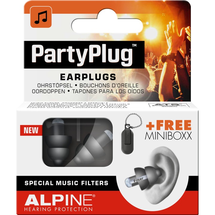 Alpine PartyPlug Festival, concert, dopuri pentru urechi, negre