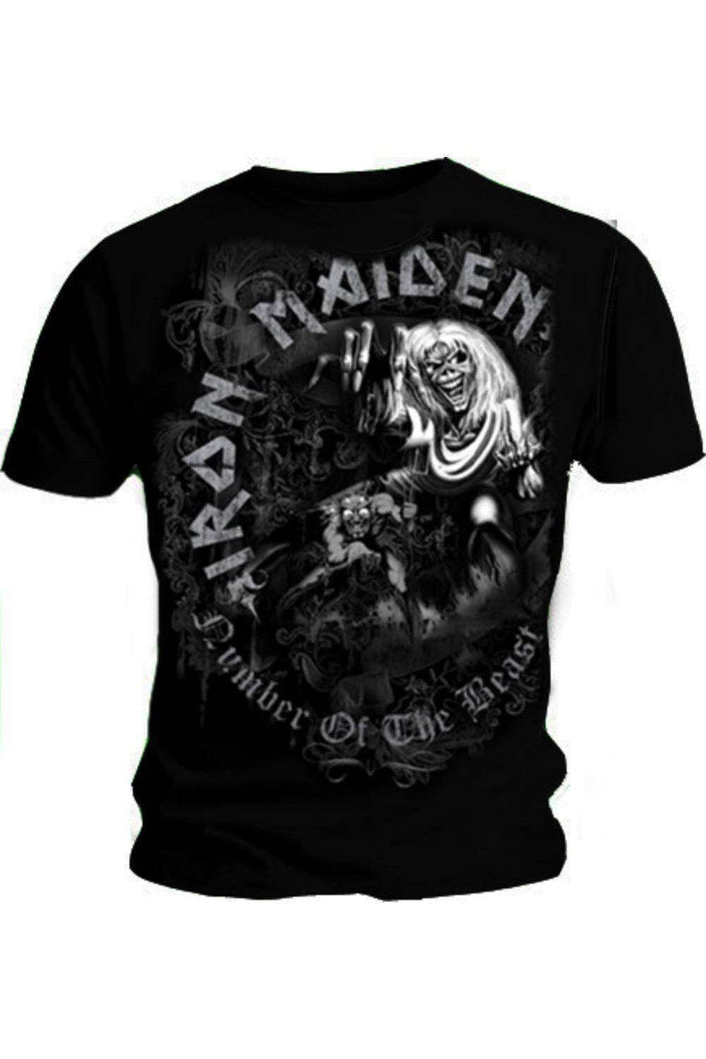 Tricou pentru barbati, Iron Maiden, NOTB Grey Tone, Negru