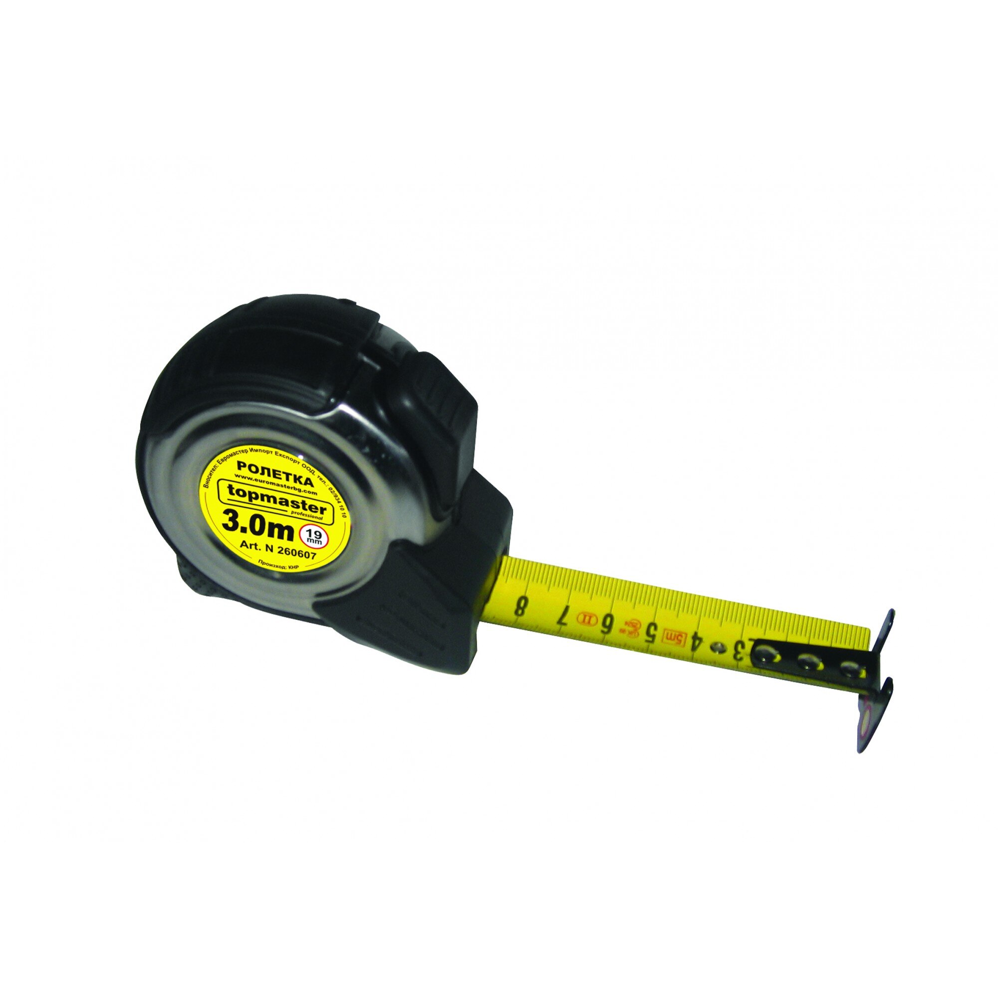 Ruleta metalica Topmaster Pro 3m x 19mm dublu-stop TMP