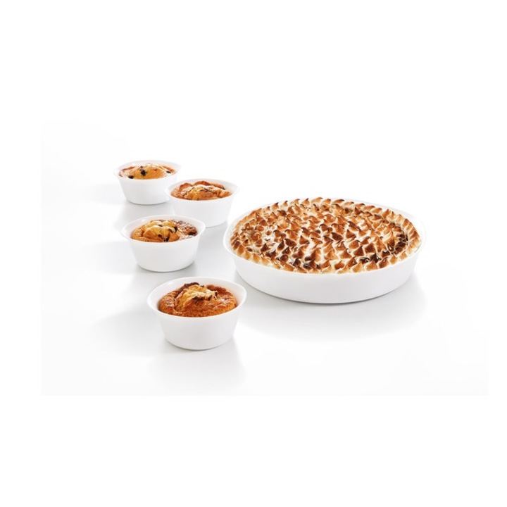 Комплект тава с купички Luminarc SMART CUISINE, 28см + 4 купички 11см