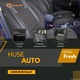 Huse scaune auto Smartic®, Luxury, 11 piese, compatibile cu airbag, rabatabile, 3 straturi de material, gri