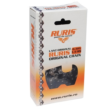 Lant drujba din otel Ruris, 45 cm lungime, 1.5 grosime canal, 325 pas lant, 36 dinti Lant drujba din otel Ruris, 45 cm lungime, 1.5 grosime canal, 325 pas lant, 36 dinti
