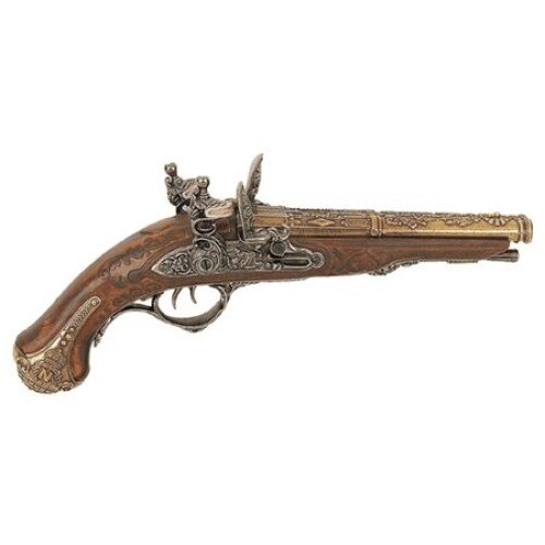 Pistol antic, Napoleon, Denix, 1026, Metal, Lemn