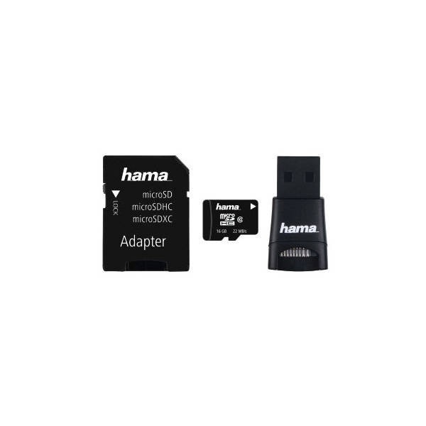 Carte mémoire microSDHC 16GB Classe 10 22MB / s + Adaptateur / Mobile