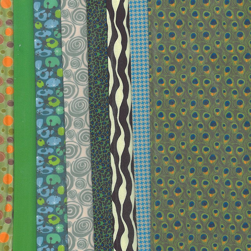 Set de materiale hainute pentru papusi, Dress Your Doll, Couture Greens