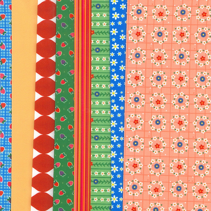 Set de materiale hainute pentru papusi, Dress Your Doll, Couture Floral squares