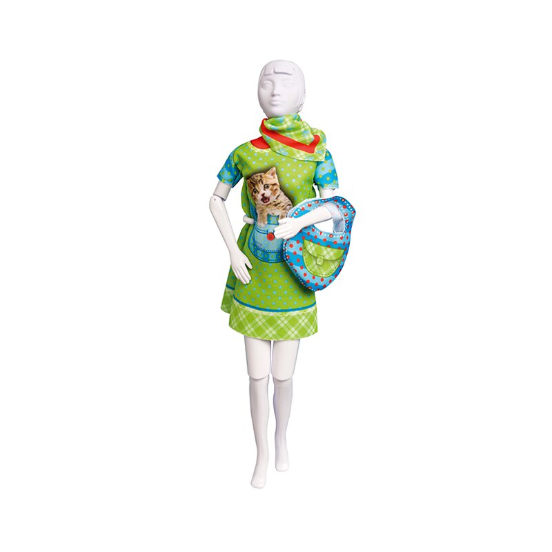 Set de croitorie hainute pentru papusi, Dress Your Doll, Couture Twiggy Kitten