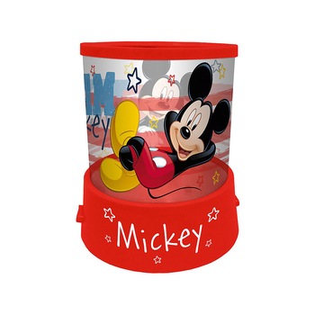 Veioza lampa Mickey Mouse cu proiectie rosu 11.5 cm Rosu Veioza lampa Mickey Mouse cu proiectie rosu 11.5 cm Rosu