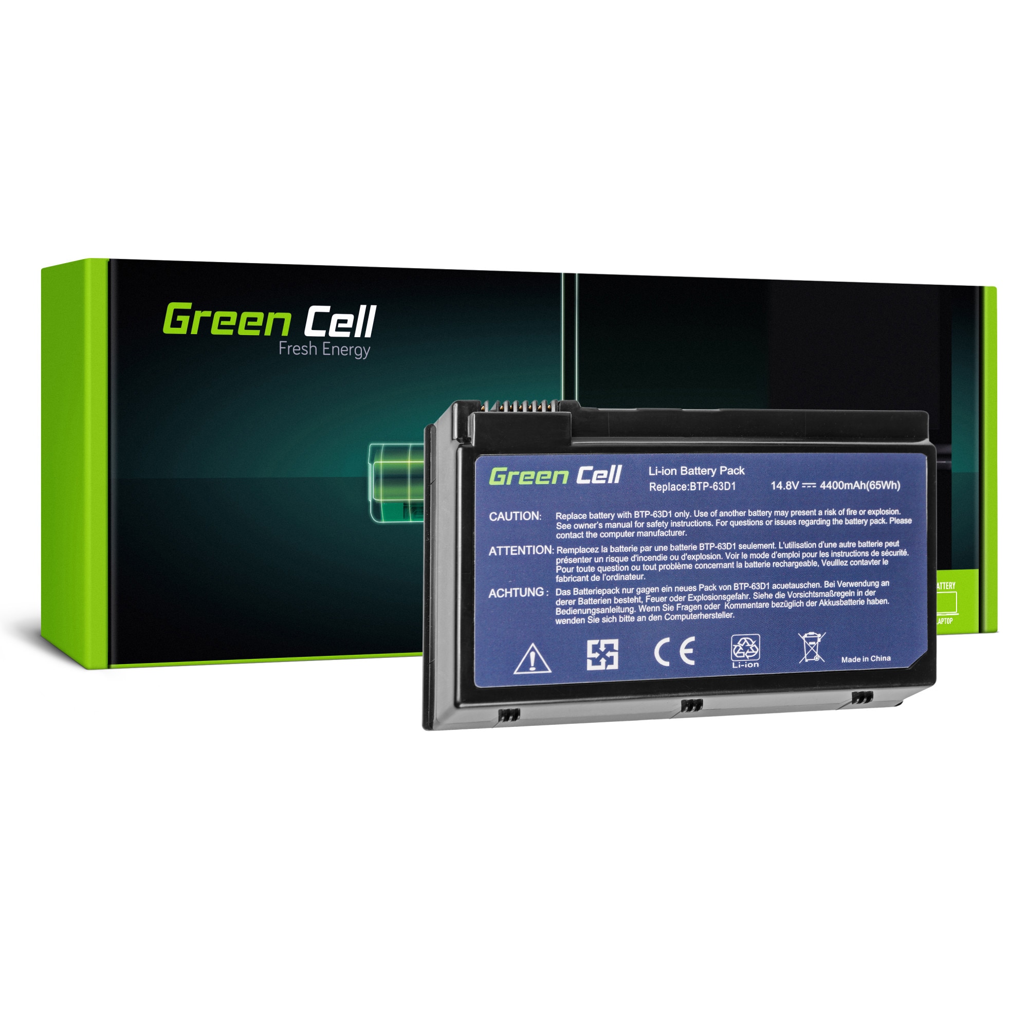 Baterie laptop BTP-98H1 BTP-63D1 pentru Acer Aspire 3020 3610 TravelMate 2410 4400 C300 acumulator marca Green Cell