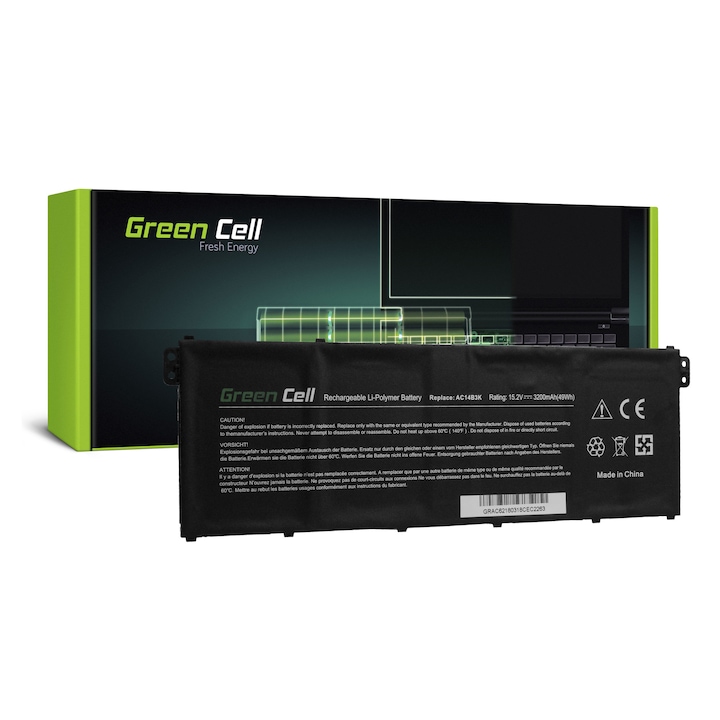 AC14B3K AC14B8K батерия за лаптоп за Acer Aspire 5 A515 A517 R15 R5-571T Spin 3 SP315-51 SP513-51 Swift 3 SF314-52 Зелена клетъчна батерия