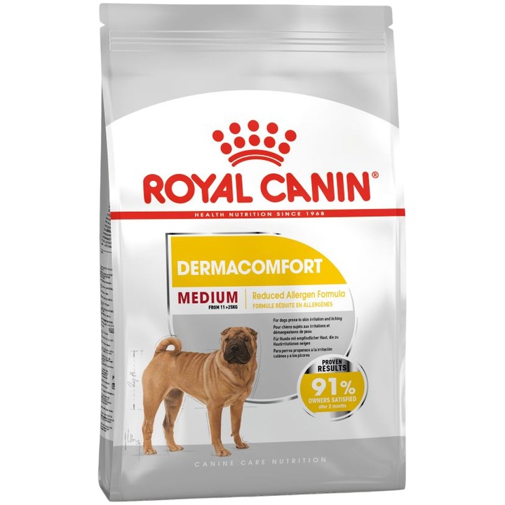 Royal Canin szárazeledel kutyáknak, Medium Dermaconfort, 12 kg