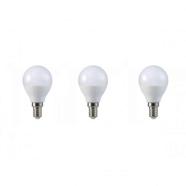 Set 3 becuri led E14 P45, 5.5W(40W), 470 lm, A+, lumina calda, V-TAC