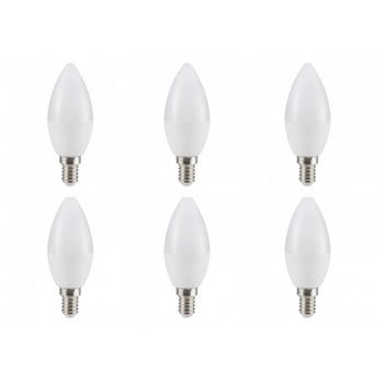 Set 6 becuri led E14 lumanare, 5.5W(40W), 470lm, A+, lumina rece, V-TAC Set 6 becuri led E14 lumanare, 5.5W(40W), 470lm, A+, lumina rece, V-TAC