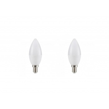Set 2 becuri led E14 lumanare, 5.5W(40W), 470lm, A+, lumina calda, V-TAC Set 2 becuri led E14 lumanare, 5.5W(40W), 470lm, A+, lumina calda, V-TAC