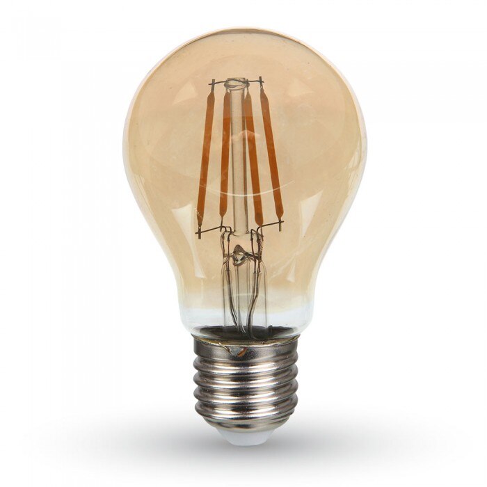 Bec led vintage, chip Samsung, 4W(30W), E27, 350 lm, A+, lumina calda, V-TAC