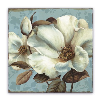 Tablou Canvas - Floral, Vintage, Bujori, 100 x 100 cm Tablou Canvas - Floral, Vintage, Bujori, 100 x 100 cm