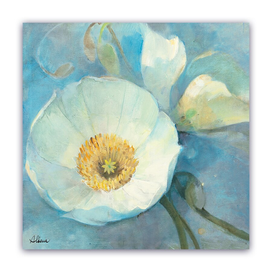 Tablou Canvas - Floral, Vintage, Alb, 80 x 80 cm