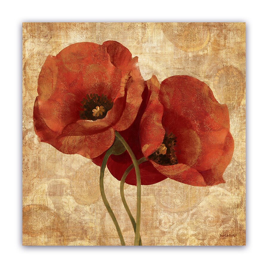 Tablou Canvas - Vintage, Floral, Papadii, 100 x 100 cm