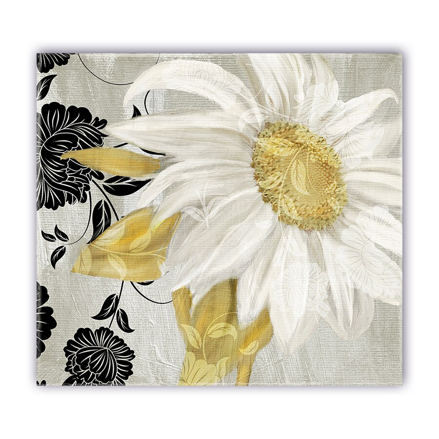 Tablou Canvas - Vintage, Flori, Alb, 80 x 80 cm