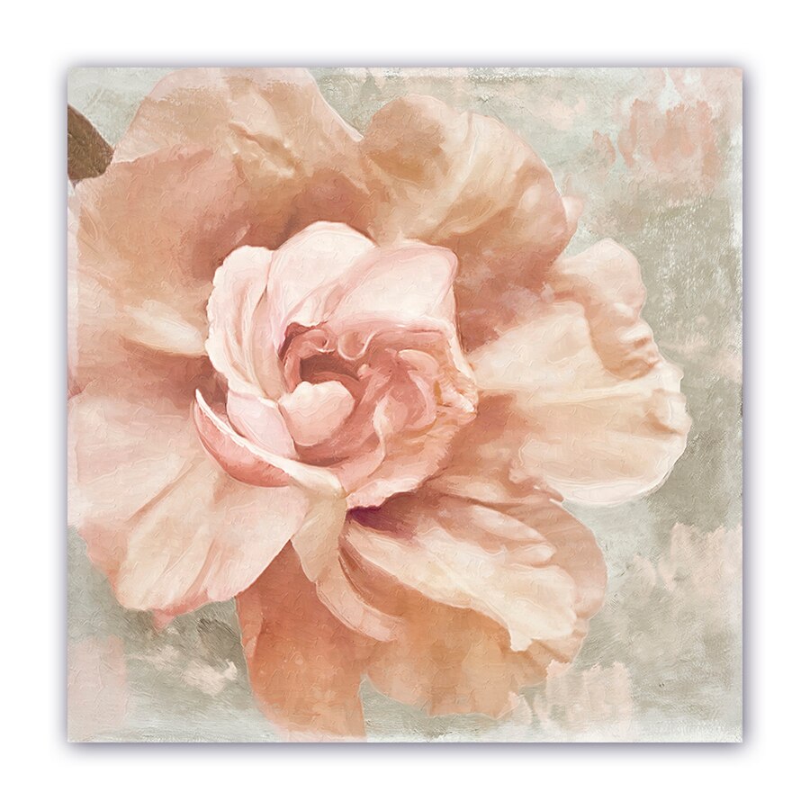 Tablou Canvas - Vintage, Flori, Bujori, Roz, 80 x 80 cm