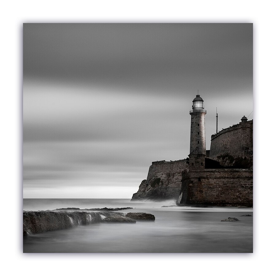 Tablou Canvas - Vintage, Peisaj, Far, 100 x 100 cm