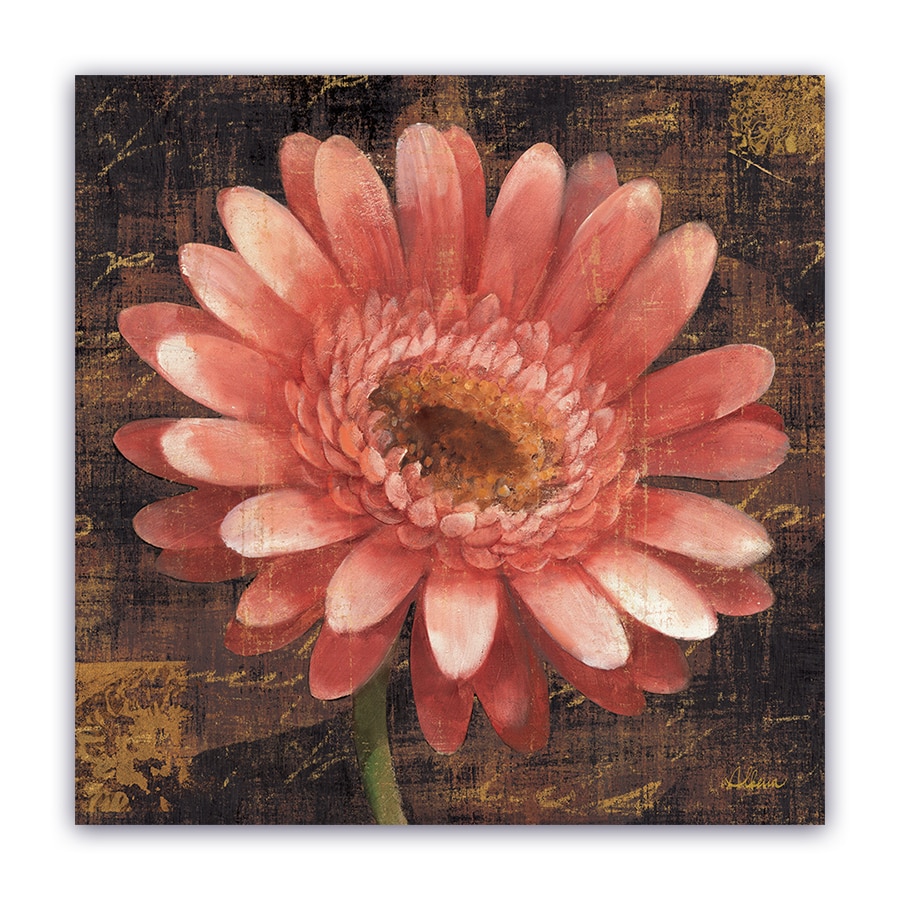 Tablou Canvas - Vintage, Gerbera, Floral, Roz, 100 x 100 cm