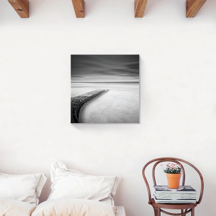 Tablou Canvas - Vintage, Mare, Port, 60 x 60 cm