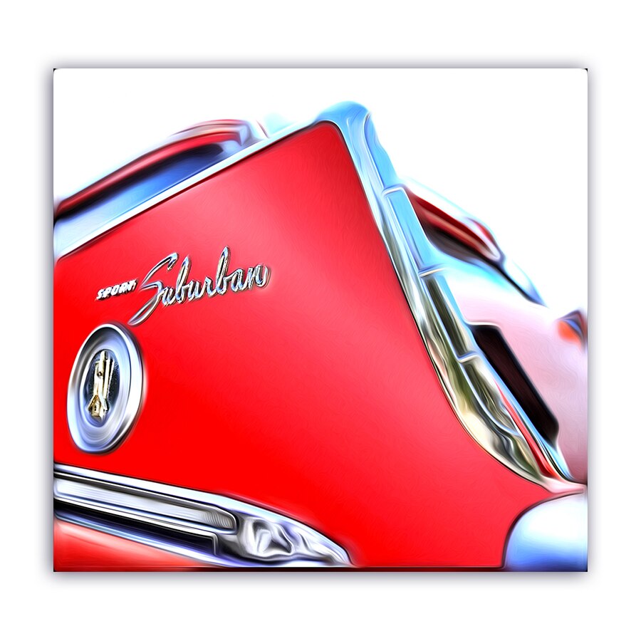 Tablou Canvas - Masina, Retro, Oldtimer, Rosu, 80 x 80 cm