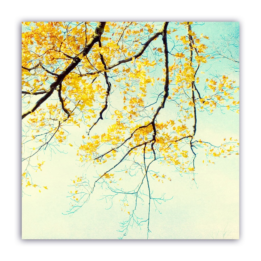 Tablou Canvas - Copac, Flori, Galben, 100 x 100 cm