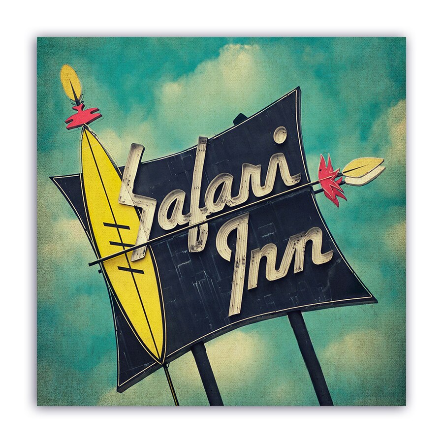 Tablou Canvas - Retro, Hotel, Safari, 80 x 80 cm