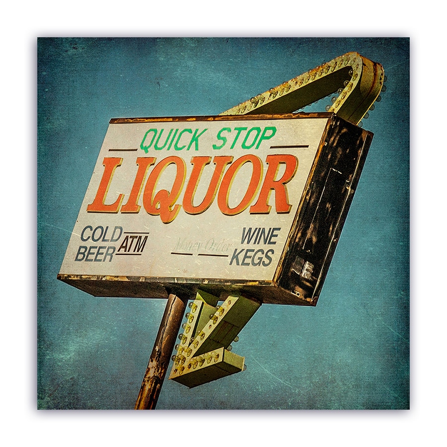 Tablou Canvas - Retro, Liquor, Panou, 100 x 100 cm