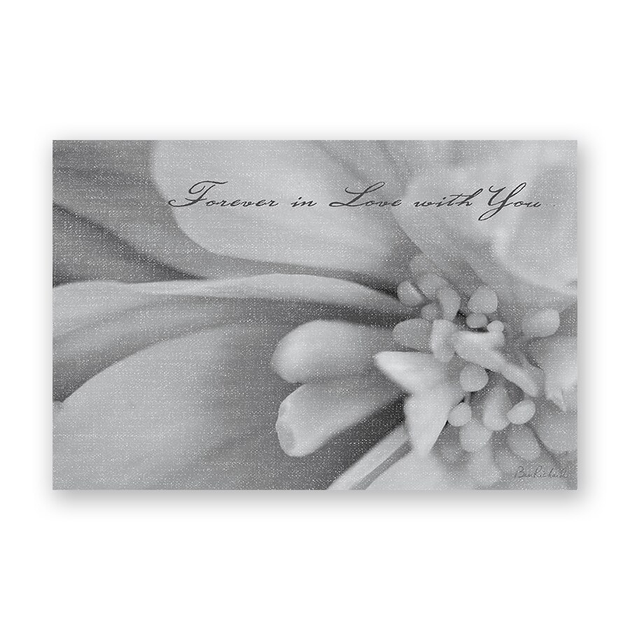 Tablou Canvas - Floare, Citat, Monchrom, 90 x 120 cm