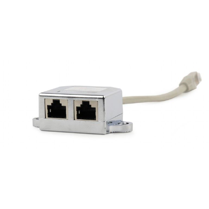 Мрежов сплитер Gembird, LAN FTP 2 x RJ45, Бял