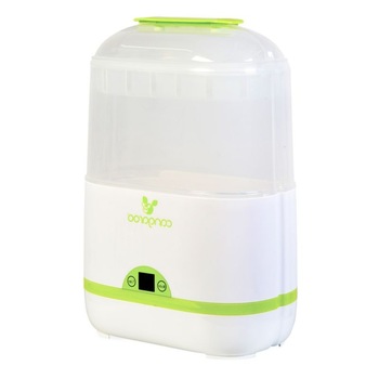 Sterilizaror biberoane 2 in 1 Crystal™, capacitate 6 biberoane, functie incalzitor biberoane si auto-uscare, display LCD, functie auto-oprire, Alb si Verde Sterilizaror biberoane 2 in 1 Crystal™, capacitate 6 biberoane, functie incalzitor biberoane si auto-uscare, display LCD, functie auto-oprire, Alb si Verde