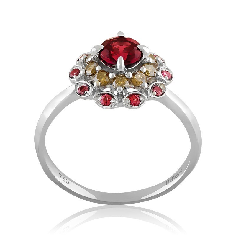 Inel Deruvo Aur 18k Diamante Maro, Rodolite, 54 R31493-RHLBRDW