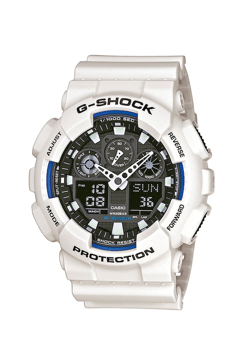 Casio, Удароустойчив часовник с хронометър, Бял