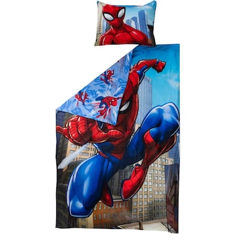 Lenjerie pat SpiderMan, 2 piese, 140x200, 50x70, bumbac 100% Lenjerie pat SpiderMan, 2 piese, 140x200, 50x70, bumbac 100%