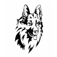 sticker decorativ perete dog face 50x30 cm imagen 18_0_
0