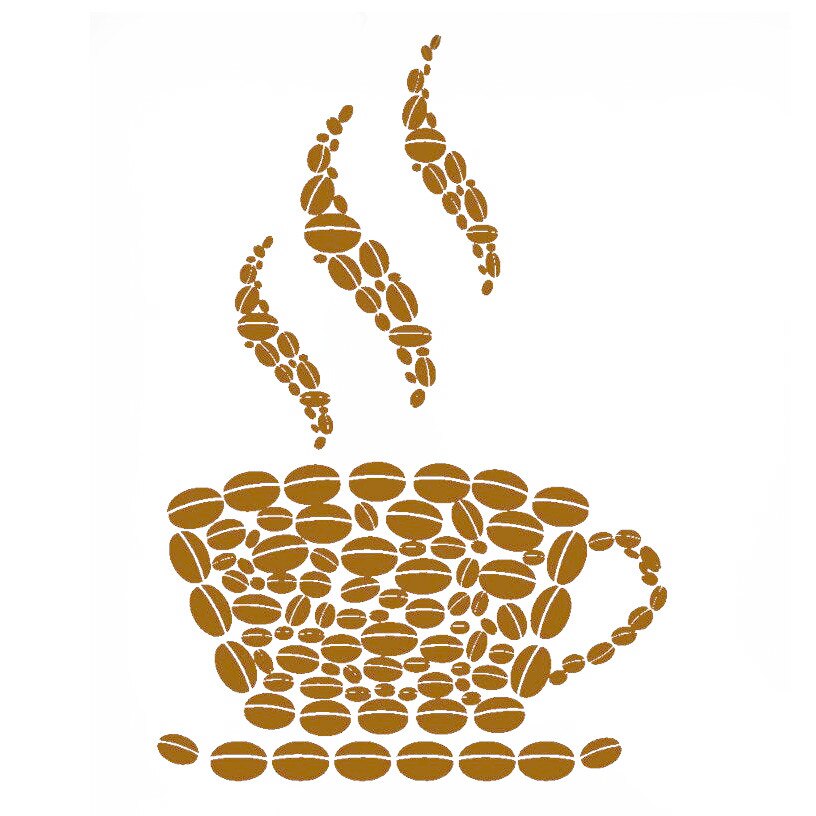 Sticker decorativ perete COFFEE 45X30 CM