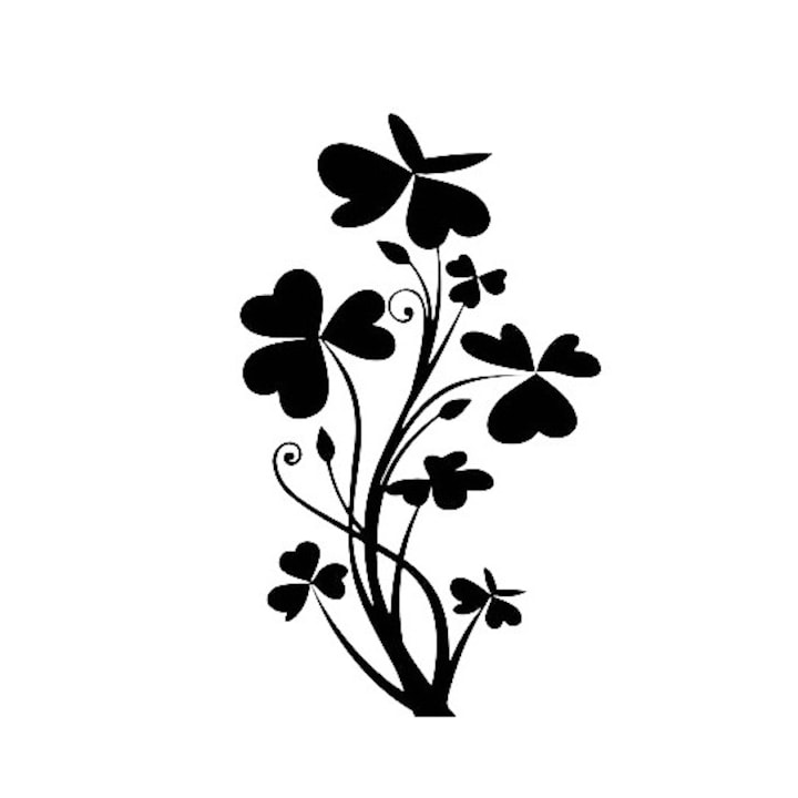Sticker decorativ perete CLOVER 50X30 CM
