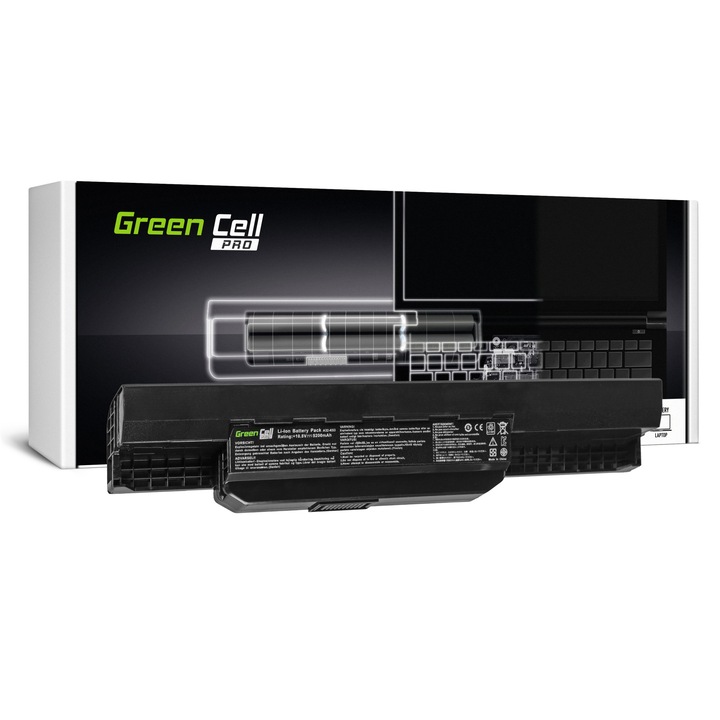 Батерия за лаптоп Green Cell PRO series A31-K53 A32-K53 A41-K53 A42-K53 за Asus A537 K53 K53E K53S K53SV X53 X53S X53U X54 X54C X54F X54H, 5200mAh